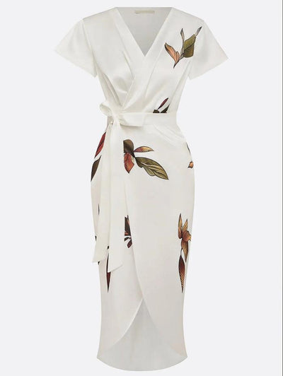 Rebecca - Elegant Wrap Midi Dress