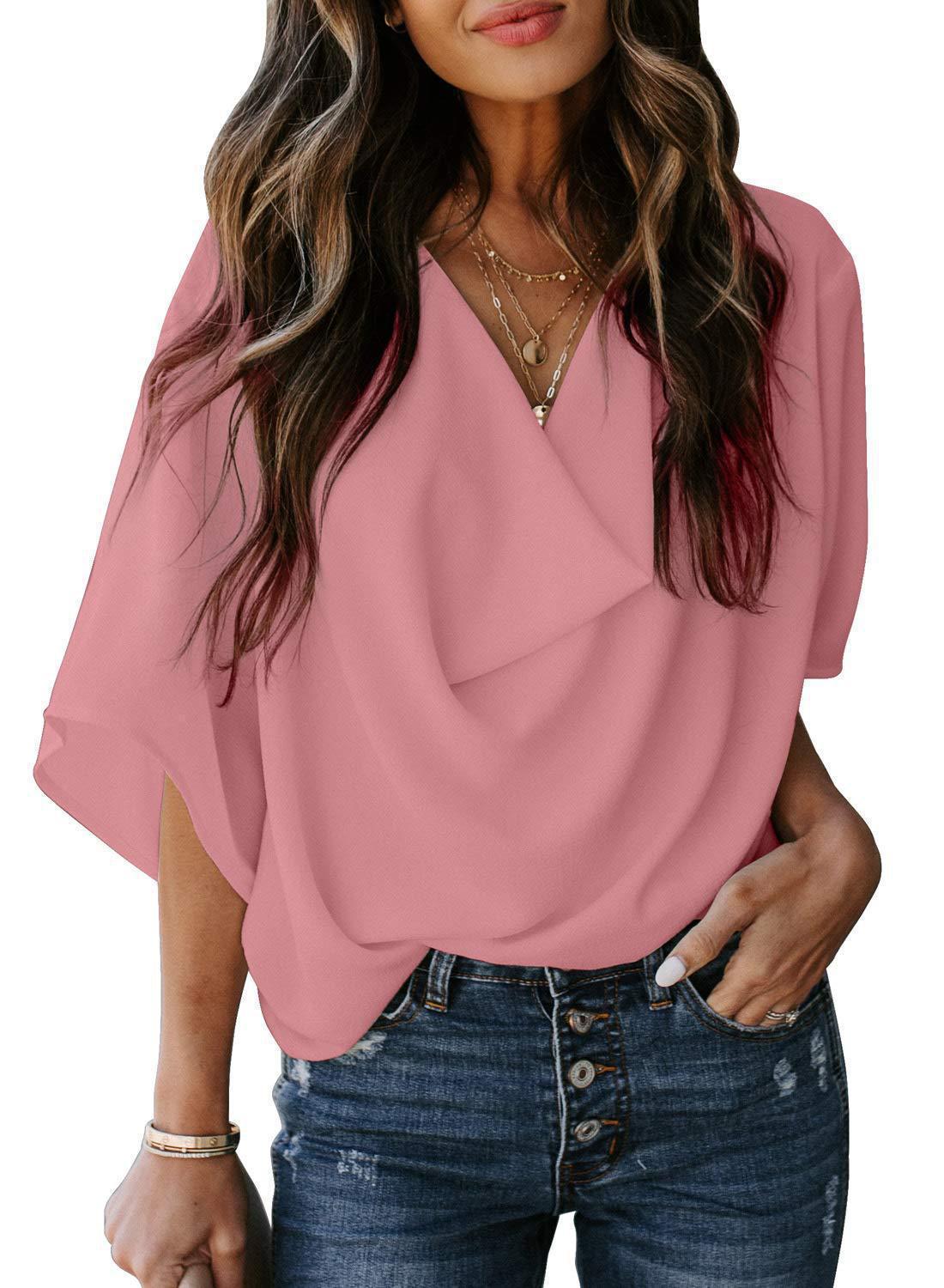Marisol – Draped Chiffon Blouse
