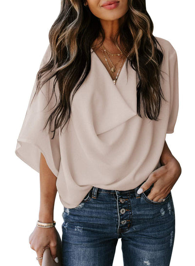 Marisol – Draped Chiffon Blouse