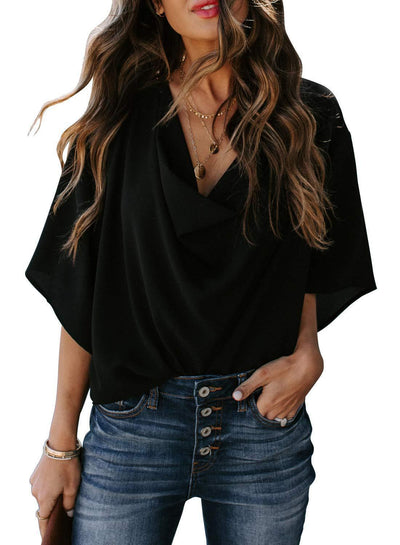 Marisol – Draped Chiffon Blouse