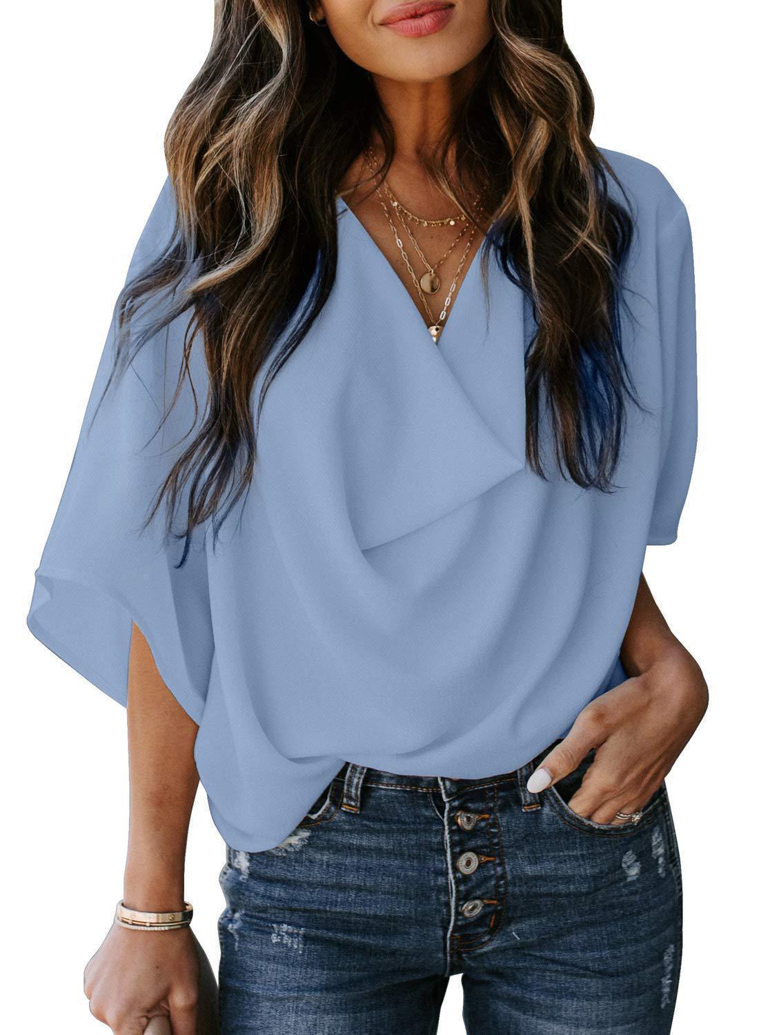 Marisol – Draped Chiffon Blouse