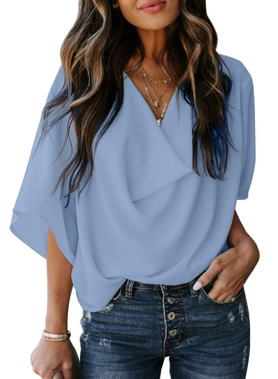 Marisol – Draped Chiffon Blouse