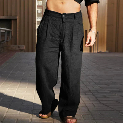 Nate - Wide-Leg Linen Trousers