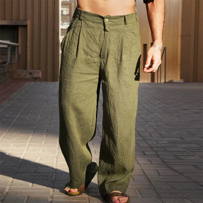 Nate - Wide-Leg Linen Trousers