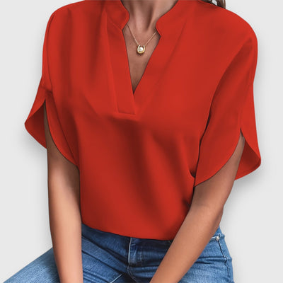 Indra – Relaxed Fit V-Neck Blouse