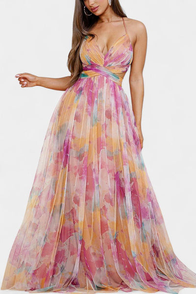 Kierra – Flowing Pleated Maxi Dress