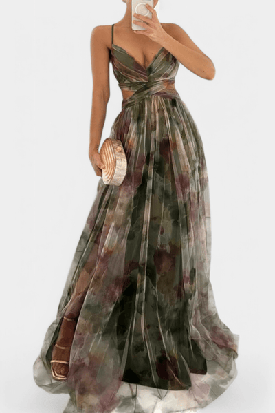 Kierra – Flowing Pleated Maxi Dress