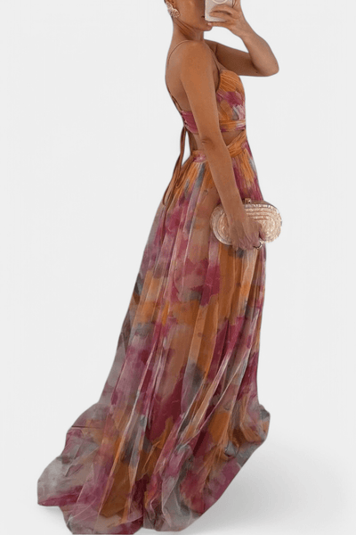 Kierra – Flowing Pleated Maxi Dress