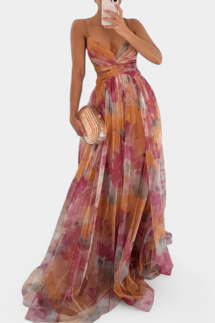 Kierra – Flowing Pleated Maxi Dress